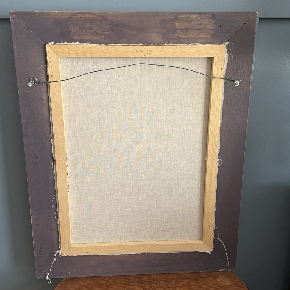 The New Dress Edwin Long 24x30 Carved Gold Frame Linen Canvas Glazed Portrait - Picture 9 of 10